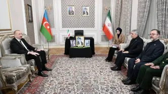 حضور الهام علی اف در سفارت ایران در باکو برای تسلیت