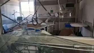 یک بیمارستان بر اثر بمباران از سرویس خارج شد