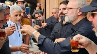 تصویری از علی لاریجانی در کنار رهبر جدبد انقلاب