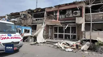 آسیب حمله موشکی به یکی از مراکز اورژانس