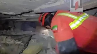 عملیات نفسگیر نجات شهروند تهرانی از زیر آوار