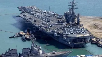 ناو هواپیمابر آمریکایی بوش برای مشارکت در جنگ با ایران به مدیترانه می‌رود