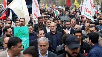 مسئولان و وزرا در راهپیمایی روز قدس