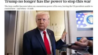 تلگراف: ترامپ دیگر توان پایان دادن به جنگ را ندارد
