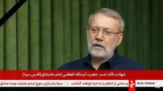لاریجانی: آمریکا و رژیم صهیونی قلب ملت ایران را سوزاندند، قلبشان را می‌سوزانیم/ باید بین پذیرش تسلیم و به‌تبع آن غارت و تجزیۀ ایران و مقاومت یکی را انتخاب کنیم