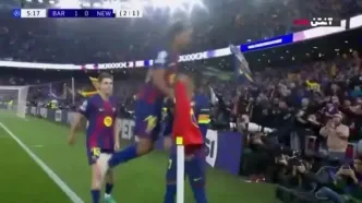 گل اول بارسلونا به نیوکاسل+ ویدئو