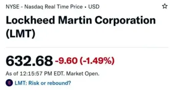 کاهش فوری سهام سازنده F35 بعد از ضربه ایران