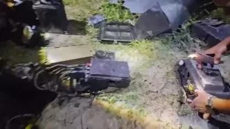 بقایای یک پهپاد MQ-۹ آمریکایی در بندرعباس