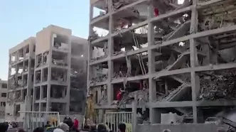 حمله آمریکا و اسرائیل به منطقه مسکونی در محدوده میدان رسالت تهران/ ویدئو