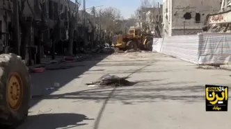 تخریب ساختمان هلال احمر و سینما تربیت مهاباد