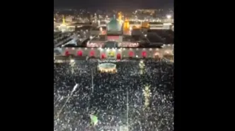 لحظه تحویل سال ۱۴۰۵ در حرم امام رضا