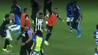 ویدیو| مشت و لگد در بازی فینال؛ هالک را وسط دعوا ببینید!