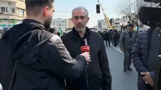 حضور وزیر اقتصاد در مراسم تشییع شهیدان لاریجانی، سلیمانی و شهدای ناو دنا