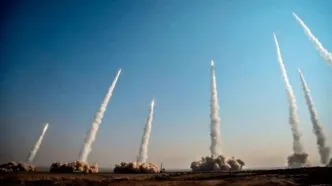 تصویری از لحظه اصابت موشک سپاه به نفتکش آمریکایی