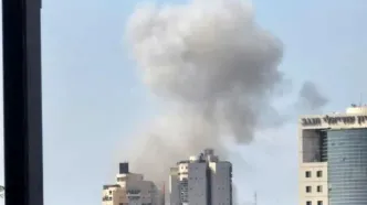 لحظه اصابت موشک‌ ایرانی به بئرالسبع