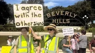 تظاهرات مردم نیویورک علیه ترامپ/ معترضان خواستار توقف جنگ علیه ایران شدند + عکس