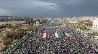 تصاویری از اجتماع میلیونی مردم یمن در محکومیت ترور رهبر شهید انقلاب اسلامی