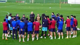 تمرینات بارانی تیم ملی در آنتالیا