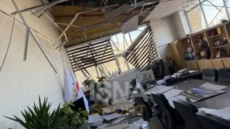 تصاویری از آسیب جدی به ساختمان فدراسیون هندبال