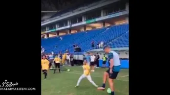 ویدیو| وقتی رونالدو با کودکان همبازی شد