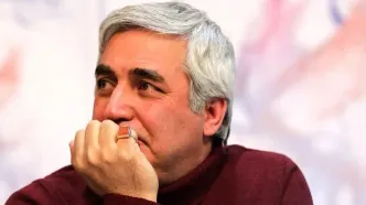 ابراهیم حاتمی‌کیا در مراسم چهلم رهبر شهید