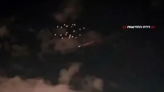 تصاویری از موشک‌های ایران در آسمان اسرائیل