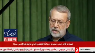 علی لاریجانی: آمریکا و اسرائیل قلب ملت ایران را سوزاندند، قلبشان را می‌سوزانیم + ویدئو