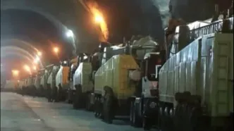 اقامه نماز جماعت در تونل موشکی نیروی هوافضای سپاه/ ویدئو