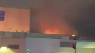 آتش‌‌سوزی در کنسولگری آمریکا در دبی پس از اصابت پهپاد + فیلم