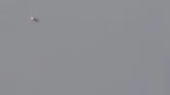 لحظه انهدام پهپاد هرمس اسرائیلی در خرم‌آباد