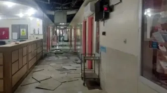 خسارت به دو بیمارستان در خوزستان بر اثر موج انفجار پرتابه‌ها