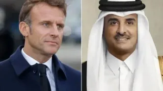 تاکید ماکرون و امیر قطر بر لزوم کاهش تنش‌ها در منطقه