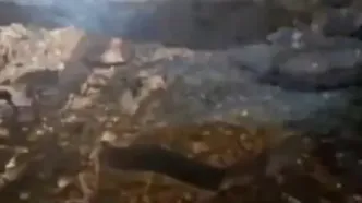 تصویری از محل برخورد راکت در حوالی میدان آزادی تهران