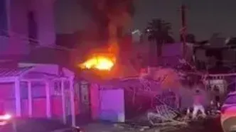 سوختن بخشی از ساختمان سفارت آمریکا در بغداد/ ویدئو