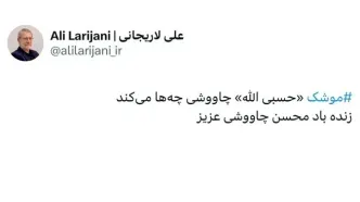 واکنش لاریجانی به آهنگ حسبی الله محسن چاووشی