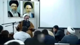 لحظه اصابت موشک به نزدیکی یک سخنرانی مذهبی در تهران