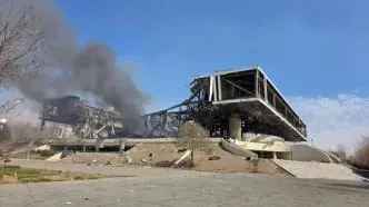 تخریب سالن دوازده هزار نفری آزادی طی حمله موشکی اسرائیل و آمریکا