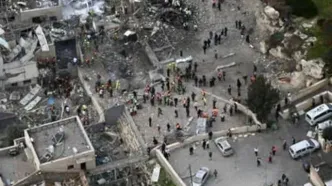 تصاویری از آثار حمله ایران به بیت شمش در ۲۸ مارس