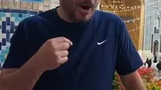 واکنش خاص سید جواد هاشمی در حرم امام رضا به بازیگرانی که سکوت کرده اند + ویدئو