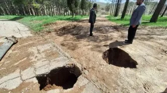 تشدید فرونشست زمین در پردیس تخت جمشید/ حضور در ۱۳ فروردین ناامن است