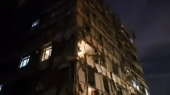 وضعیت اطراف بیمارستان گاندی بعد از حمله هوایی