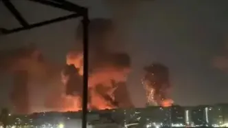 ویدیویی از انفجارهای مهیب فرودگاه مهرآباد