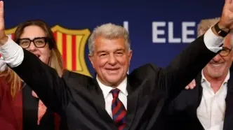 ادامه حضور لاپورتا در بارسلونا به عنوان رئیس: وعده‌های بزرگ برای آبی‌اناری‌ها