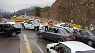 ترافیک در ورودی استان مازندران سنگین شد