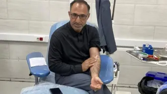 حضور اعضای باشگاه فجرسپاسی در پویش اهدای خون