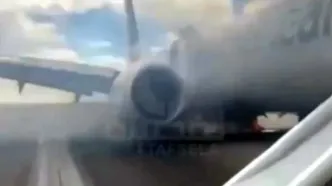هدف قرار گرفتن هواپیمای اسرائیلی در فرودگاه بن‌گوریون | فیلم