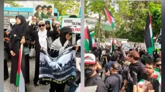 شعار «مرگ بر اسرائیل» و «مرگ بر آمریکا» در تایلند + عکس