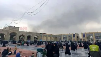 منشا دود غلیظ در اطراف حرم رضوی + عکس