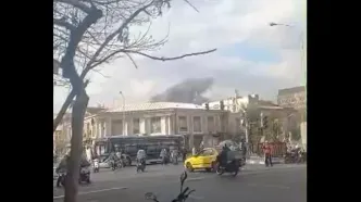 اصابت موشک به حوالی لاله زار، تجریش، اطراف میدان فردوسی در تهران/ ویدئو