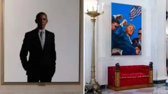 جنجال بر سر جابه‌جایی پرتره اوباما در کاخ سفید | ترامپ عکس اوباما را گم و گور کرد